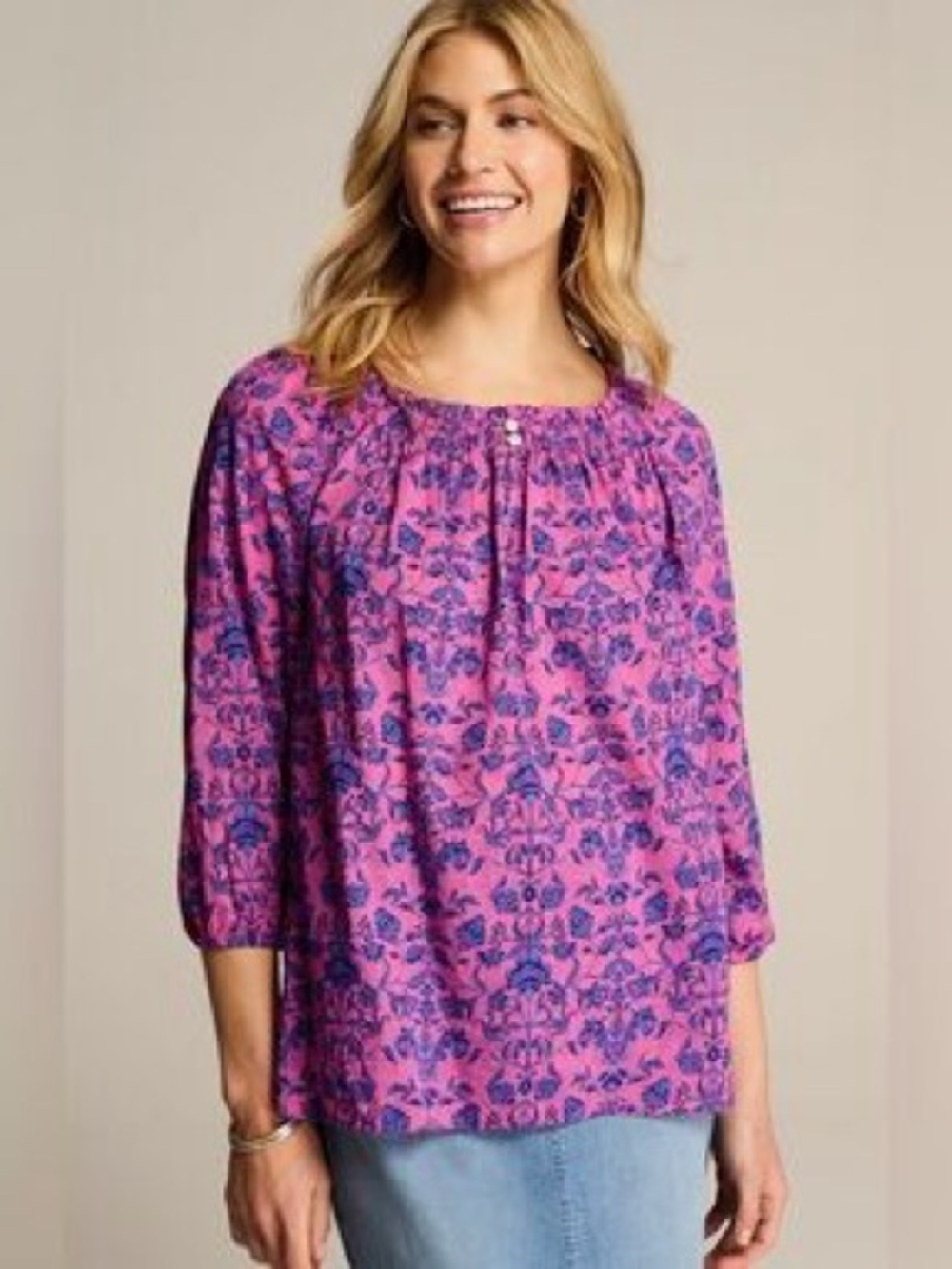 J.Jill floral blouse medium